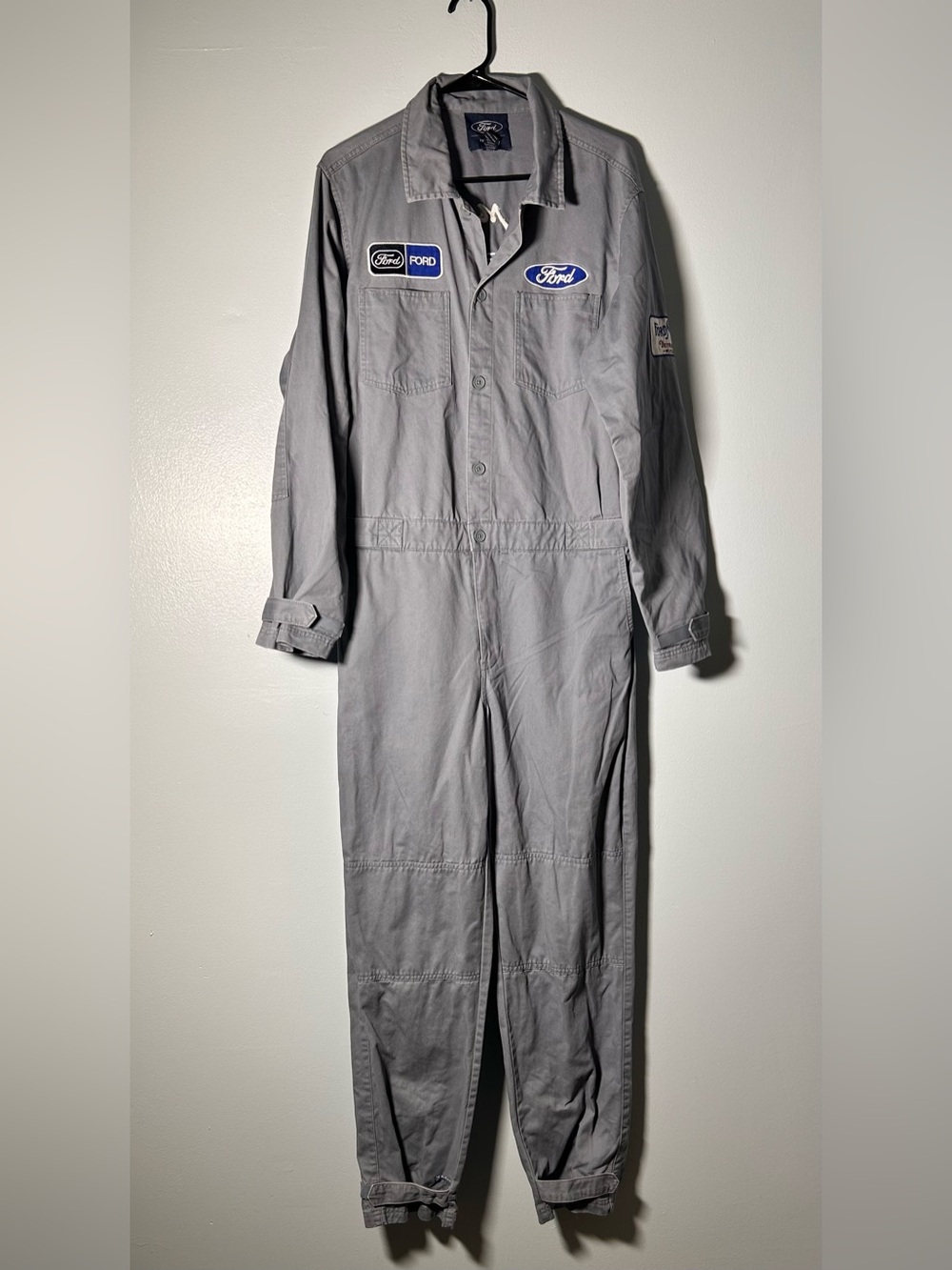 Ford x Forever 21 Light Gray Work Coverall with Logo Patches
